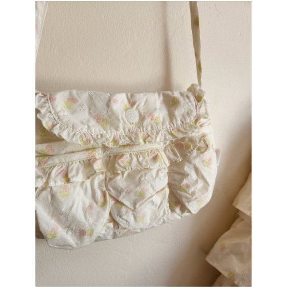 Jottum formal dress + matching purse Size 7 layers cinching ruffles tulle flower - Picture 5 of 12